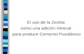El uso de la Zeolita como una adición mineral para producir Cemento Puzolánico.