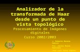 Analizador de la transformada de Haar desde un punto de vista topológico Procesamiento de Imágenes digitales Curso 2002/2003 J. Roberto Moreno Guerra Fco.