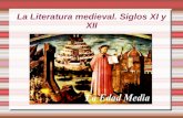 La Literatura medieval. Siglos XI y XII. Contexto social y cultural medieval -Península Ibérica dividida en varios reinos cristianos que mantienen constantes.