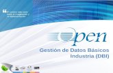 Contenido Gestión de Datos Básicos de Industria (DBI)  Introducción: Conceptos en Modelo de Industria Datos Básicos de Industria Definición de Línea.