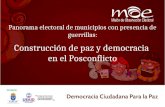 Panorama electoral de municipios con presencia de guerrillas: Construcción de paz y democracia en el Posconflicto.