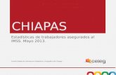 CHIAPAS Estadísticas de trabajadores asegurados al IMSS. Mayo 2013. Comité Estatal de Información Estadística y Geográfica de Chiapas.