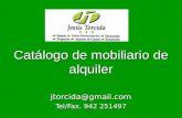 Catálogo de mobiliario de alquiler jtorcida@gmail.com Tel/Fax. 942 251497.
