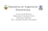Maestría en Ingeniería Electrónica Curso propedéutico Máquinas de estado Finito Sistemas Digitales M.C. Ricardo Álvarez González.