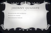 JHONNY QUIZHPE Presentación del wordpress Manual de usuario Herramientas basicas.