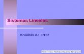 Sistemas Lineales Análisis de error Prof.: Dra. Nélida Beatriz Brignole.