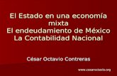 El Estado en una economía mixta El endeudamiento de México La Contabilidad Nacional César Octavio Contreras .