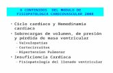 Ciclo cardíaco y Hemodinamia cardíaca Sobrecargas de volumen, de presión y pérdida de masa ventricular –Valvulopatías –Cortocircuitos –Hipertension Pulmonar.