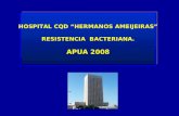 HOSPITAL CQD “HERMANOS AMEIJEIRAS” RESISTENCIA BACTERIANA. APUA 2008 HOSPITAL CQD “HERMANOS AMEIJEIRAS” RESISTENCIA BACTERIANA. APUA 2008.