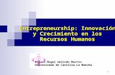1 Entrepreneurship: Innovación y Crecimiento en los Recursos Humanos Miguel-Ángel Galindo Martín Universidad de Castilla-La Mancha.