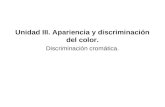Unidad III. Apariencia y discriminación del color. Discriminación cromática.