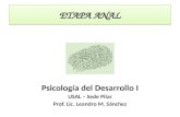 ETAPA ANAL Psicología del Desarrollo I USAL – Sede Pilar Prof. Lic. Leandro M. Sánchez.