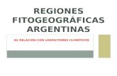SU RELACIÓN CON LOSFACTORES CLIMÁTICOS REGIONES FITOGEOGRÁFICAS ARGENTINAS.