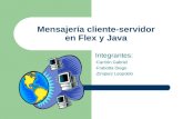 Mensajería cliente-servidor en Flex y Java Integrantes: - Carrión Gabriel - Frabotta Diego - Zimperz Leopoldo.