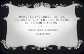 MANIFESTACIONES DE LA ESTADÍSTICA EN LOS MEDIOS DE COMUNICACIÓN Karina Luna Domínguez Grupo:1310.