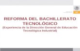 REFORMA DEL BACHILLERATO TECNOLÓGICO (Experiencia de la Dirección General de Educación Tecnológica Industrial)