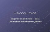 Fisicoquímica Segundo cuatrimestre – 2011 Universidad Nacional de Quilmes.