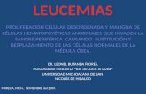 LEUCEMIA DR. L. BUTANDA F. LEUCEMIAS CUADRO CLÍNICO: HEPATOMEGALIA ESPLENOMEGALIA ADENOMEGALIAS DOLORES OSEOS PÉRDIDA DE PESO PÚRPURA EPISTAXIS FIEBRE.
