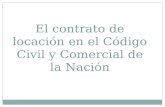 El contrato de locación en el Código Civil y Comercial de la Nación.