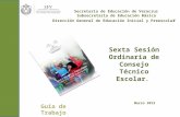Secretaría de Educación de Veracruz Subsecretaria de Educación Básica Dirección General de Educación Inicial y Preescola r Sexta Sesión Ordinaria de Consejo.