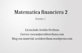 Matematica financiera 2 Sesión 1 Licenciado Aroldo Orellana Correo: tareas@aroldorellana.com Blog con material: aroldorellana.wordpress.com.