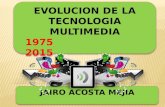 EVOLUCION DE LA TECNOLOGIA MULTIMEDIA 1975 2015 EVOLUCION DE LA TECNOLOGIA MULTIMEDIA 1975 2015 JAIRO ACOSTA MEJIA.