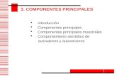 3. COMPONENTES PRINCIPALES  Introducción  Componentes principales  Componentes principales muestrales  Comportamiento asintótico de autovalores y autovectores.