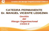 CATEDRA PERMANENTE Dr. MANUEL VICENTE LEDEZMA Gestióndel Riesgo Organizacional COSO II.