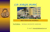 TUTORA: SONIA VICENTE ASENSI E-mail: viaso@alumni.uv.es REUNIÓN DE PADRES.