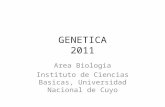 GENETICA 2011 Area Biologia Instituto de Ciencias Basicas, Universidad Nacional de Cuyo.