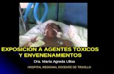 EXPOSICIÓN A AGENTES TÓXICOS Y ENVENENAMIENTOS Dra. María Agreda Ulloa HOSPITAL REGIONAL DOCENTE DE TRUJILLO.