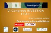 VI Congreso INVESTIGA I+D+i Grupo investigador de Salud Resistencia a los antibióticos.