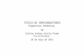 FÍSICA DE SEMICONDUCTORES Espectros Atómicos UN Tatiana Andrea Gracia Prada -fsc11Tatiana- 28 de mayo de 2015.