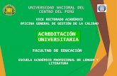 FACULTAD DE EDUCACIÓN ESCUELA ACADÉMICO PROFESIONAL DE LENGUA Y LITERATURA UNIVERSIDAD NACIONAL DEL CENTRO DEL PERÚ VICE RECTORADO ACADÉMICO OFICINA GENERAL.