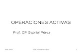 Abril -2010Prof: CP Gabriel Pérez1 OPERACIONES ACTIVAS Prof. CP Gabriel Pérez.