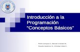 Introducción a la Programación “Conceptos Básicos” Pedro Campos S., Manuel Crisosto M., Claudio Gutiérrez S., Christian Vidal C.