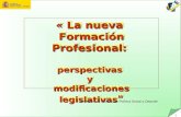 1 « La nueva Formación Profesional: perspectivas y modificaciones legislativas " Ministerio de Educación, Política Social y Deporte.