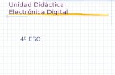 Unidad Didáctica Electrónica Digital 4º ESO. ÍNDICE 1. INTRODUCCIÓN 2. SISTEMAS DE NUMERACIÓN 3. PUERTAS LÓGICAS 4. FUNCIONES LÓGICAS.