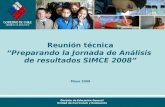 División de Educación General Unidad de Currículum y Evaluación Reunión técnica “Preparando la Jornada de Análisis de resultados SIMCE 2008” Mayo 2009.