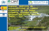 Avances análisis de vulnerabilidad al cambio climático en los Andes Colombia, Ecuador y Perú Decision and Policy Analysis (DAPA) - CIAT Métodos para evaluar.