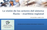 La visión de los actores del sistema fluvio – marítimo regional SITUACIÓN A ABRIL 2015 CAMARA DE ACTIVIDADES PORTUARIAS Y MARITIMAS.