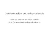 Conformación de Jurisprudencia Taller de Instrumentación Jurídica Dra. Carmen Hortencia Arvizu Ibarra.