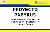 PROYECTO PAPYRUS TRANSFORMACIÓN DE LA FORMACIÓN TÉCNICA Y TECNOLÓGICA.
