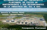Presupuesto Plurianual Campo Corcel (Petrominerales- Hoy Pacific Rubiales) Gonzalo A. Torres Pérez Asesor: Álvaro Chala.