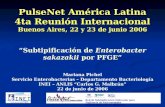 PulseNet América Latina 4ta Reunión Internacional Buenos Aires, 22 y 23 de junio 2006 Mariana Pichel Servicio Enterobacterias – Departamento Bacteriología.