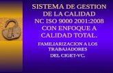 SISTEMA DE GESTION DE LA CALIDAD NC ISO 9000 2001:2008 CON ENFOQUE A CALIDAD TOTAL. FAMILIARIZACION A LOS TRABAJADORES DEL CIGET-VC.
