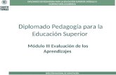 Diplomado Pedagogía para la Educación Superior Módulo III Evaluación de los Aprendizajes.