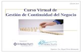 Curso Virtual de Gestión de Continuidad del Negocio Expositor: Eco. Miguel Flores Bahamonde Edición 2014 Preparado por: