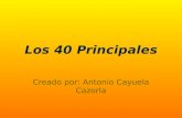 Los 40 Principales Creado por: Antonio Cayuela Cazorla.