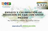 ENSAYO Y CALIBRACIÓN DE MEDICIÓN DE EAN CON SNOW PILLOW Mg. Ing. Roberto L. Inzirillo, Ing. Rodrigo Villarreal.